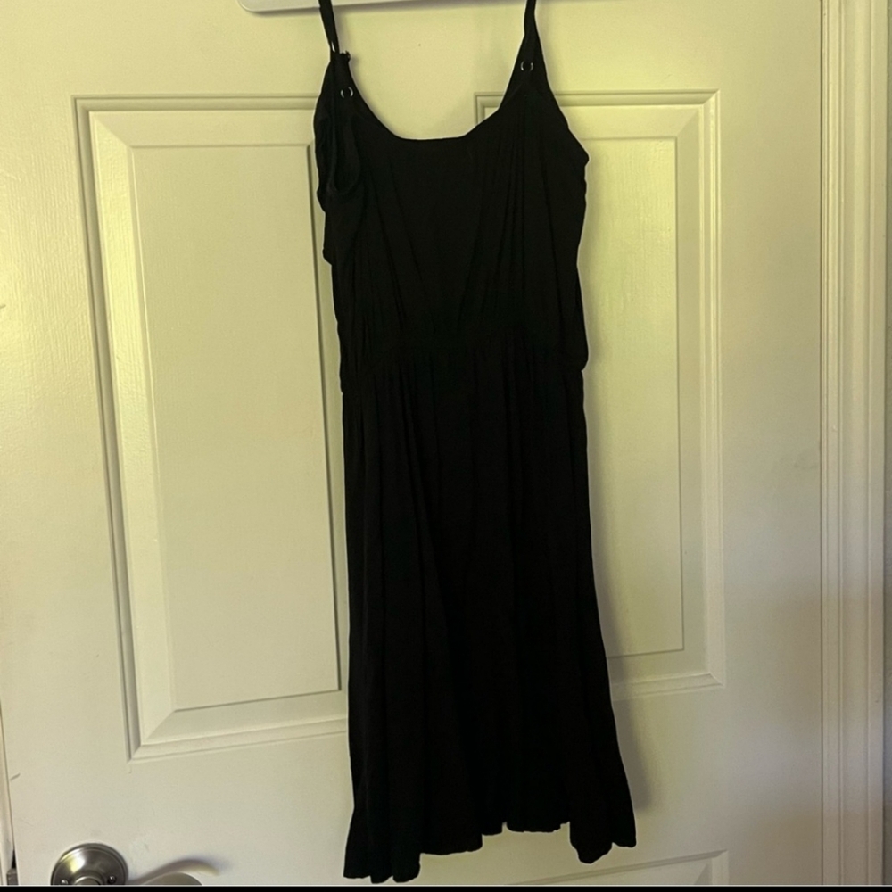 Vintage cotton on black cami romper with flowy neckline